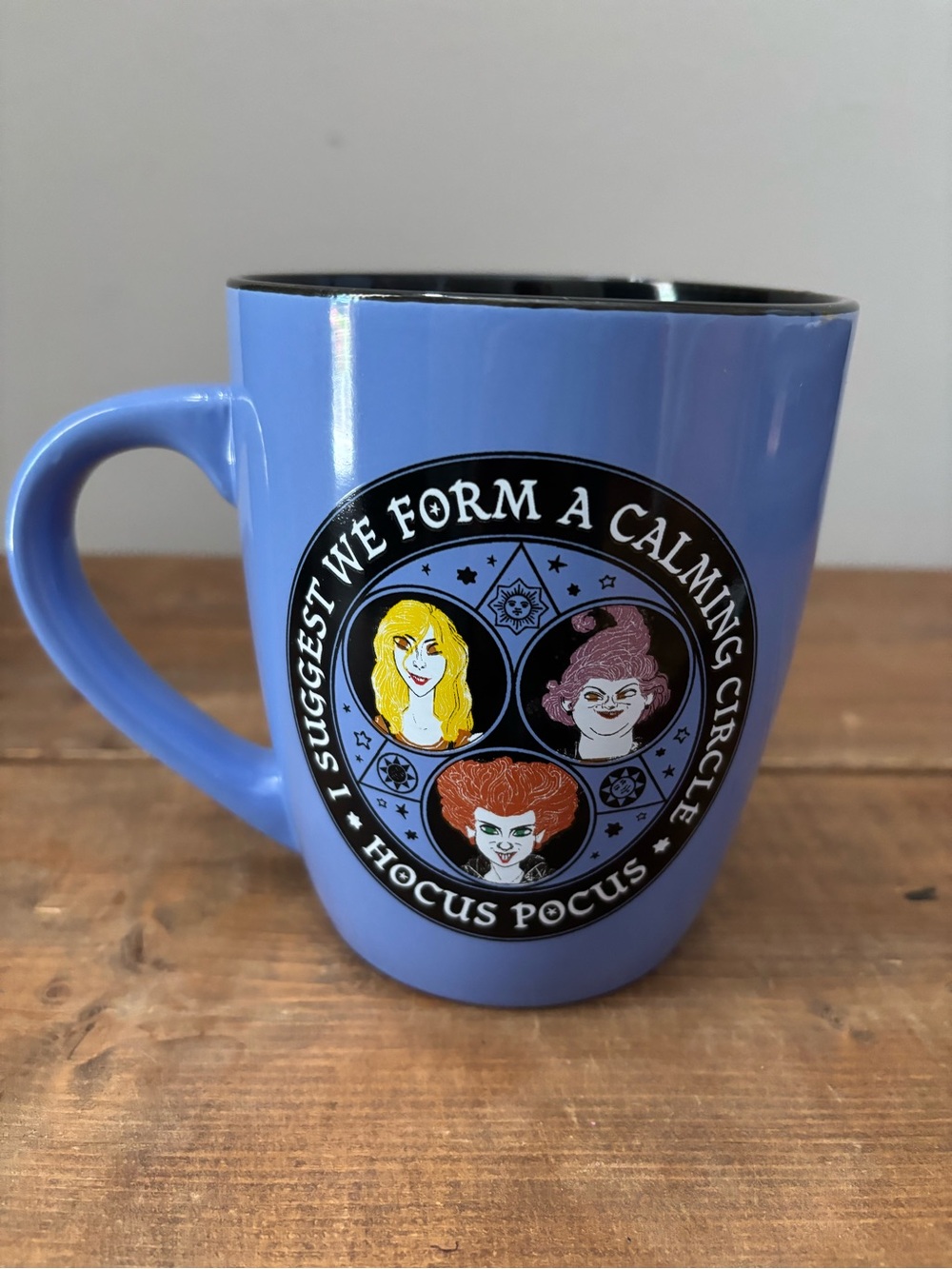 Disney Hocus Pocus Calming Circle Blue Ceramic Mug 25 oz